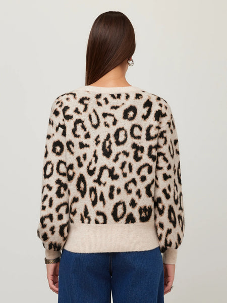 Elodie Blouson Sleeve Sweater - Leopard