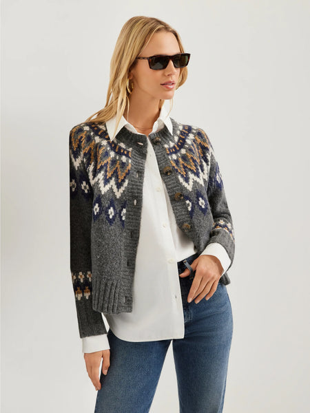Alina Mix Media Jacquard Cardigan - Multi
