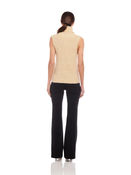 Kelli Turtleneck Sweater Tank - Oatmeal