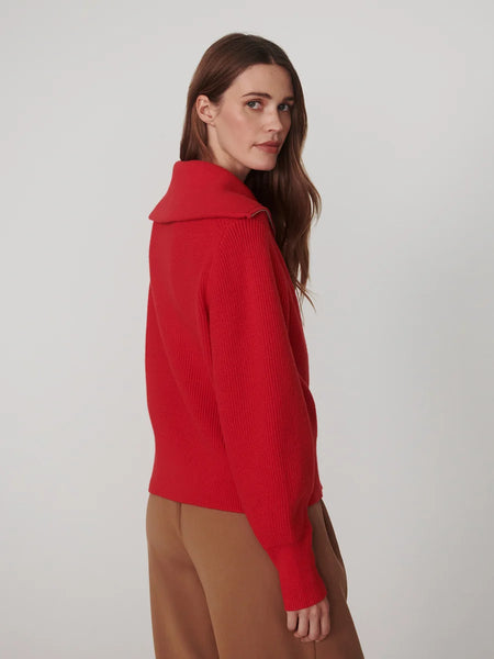 Enrico Knit Jacket - Washed Red