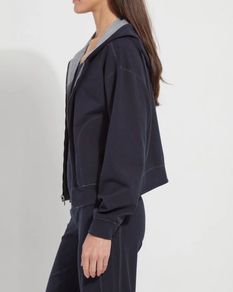 Jovie Reversible Hoodie - True Navy/Grey Melange