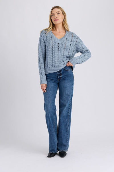 Cal V-Neck Pullover - Storm