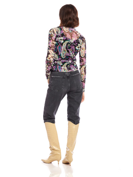 Khami Shirred Top - Paisley