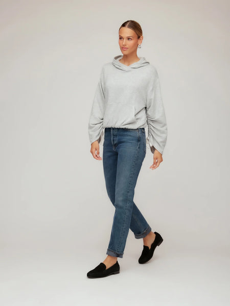 Makenna Bubble Sweatshirt - Light Heather Grey