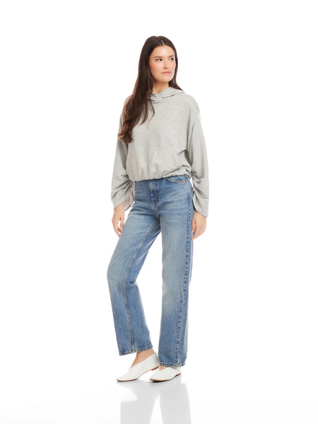 Makenna Bubble Sweatshirt - Light Heather Grey