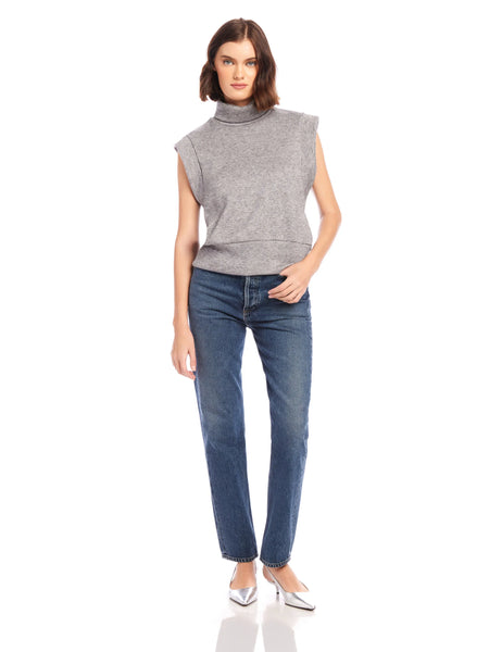 Jodie Sleeveless Turtleneck - Heather