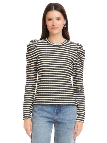 Leila Puff Sleeve Top - Stripe