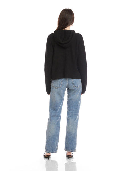 Krystal Embellished Hoodie - Black