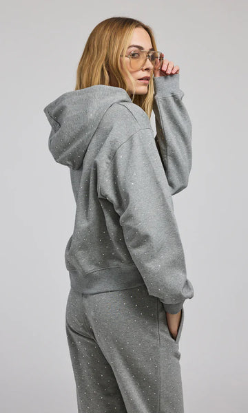 Renae Crystal Hoodie- Heather Grey