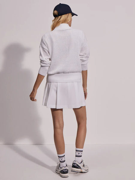 Aurora Half Zip Sweater - White