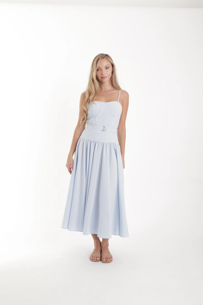 Mavi Stripe Dress - Blue Sear Sucker