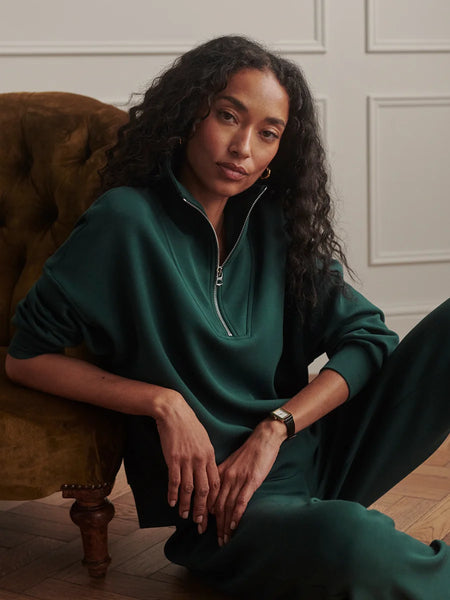 Hawley Half Zip Sweat - Ponderosa Pine