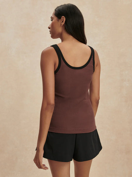 Ayda Fitted Tank - Brown Stone