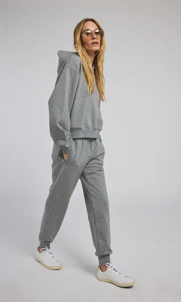 Renae Crystal Hoodie- Heather Grey