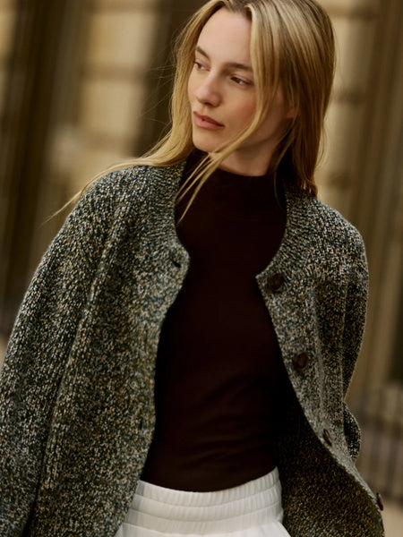 Patricia Knit Cardigan - Ponderosa Pine Fleck
