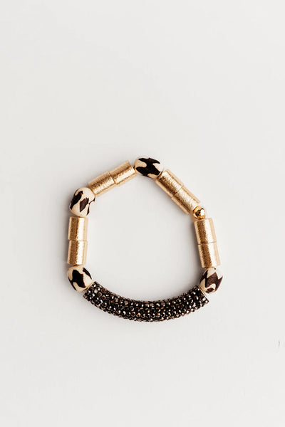 Riley Hematite/African Beaded Bracelet - Multi