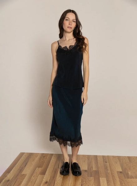 Maisie Lace Skirt - Blue/Black