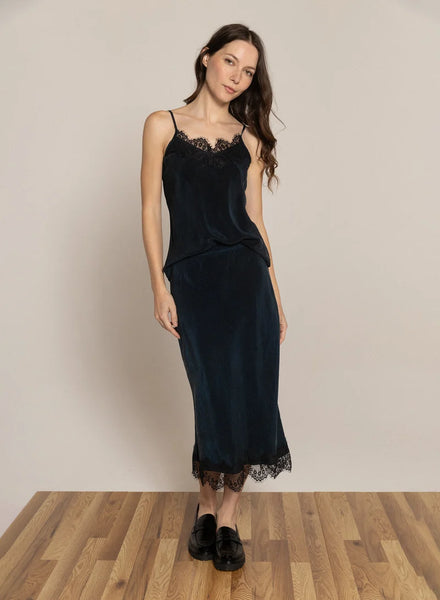 Regan Lace Cami - Blue/Black