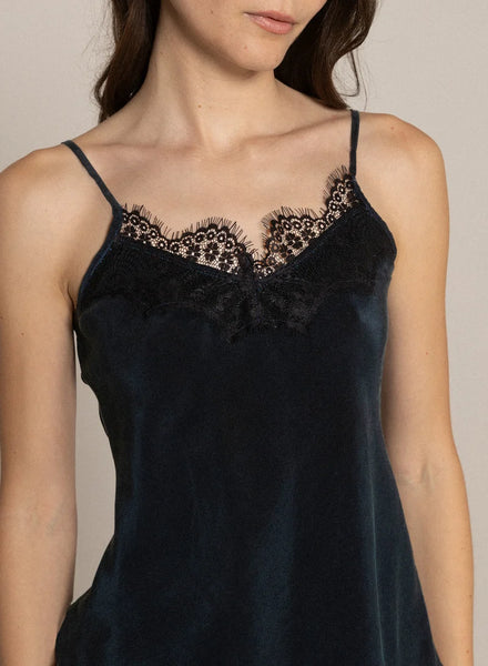 Regan Lace Cami - Blue/Black