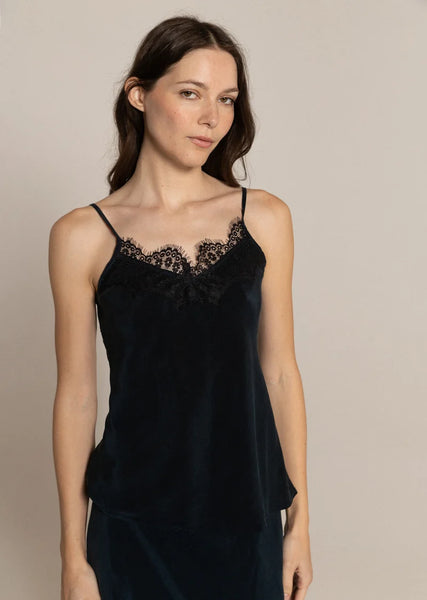 Regan Lace Cami - Blue/Black