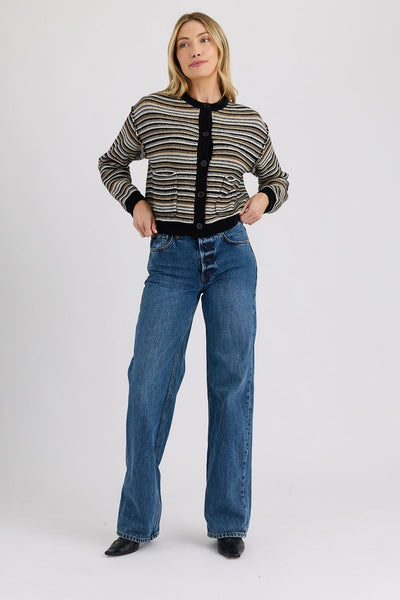Maloney Cardigan - Black Combo