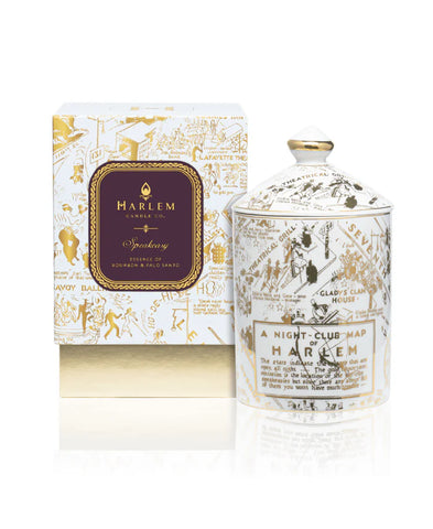 Speakeasy Harlem Map Ceramic Luxury Candle