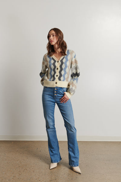 Darcie Cardigan - Asphalt Waves