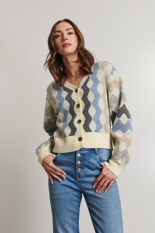 Darcie Cardigan - Asphalt Waves