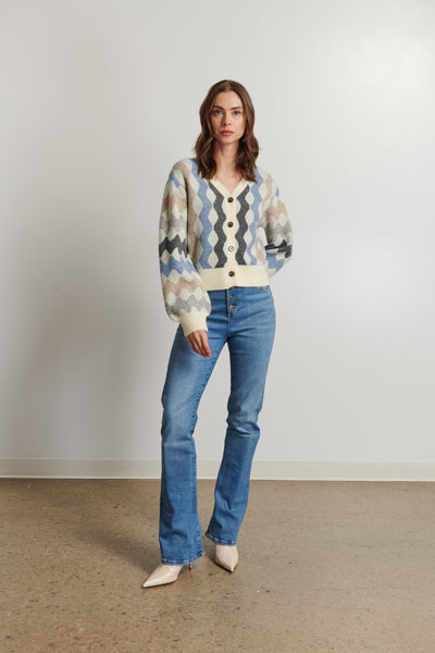 Darcie Cardigan - Asphalt Waves