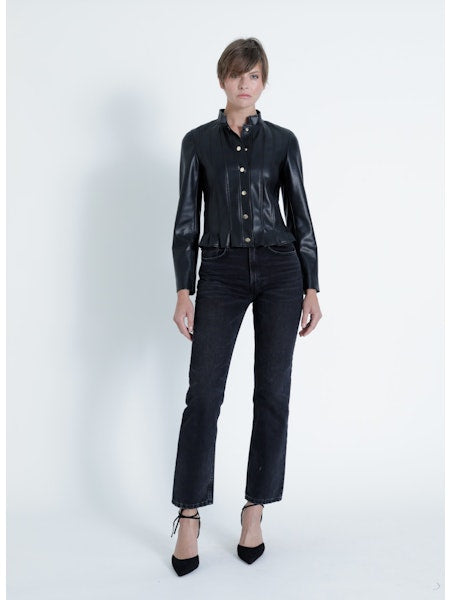 Scarlett Vegan Leather Jacket - Black