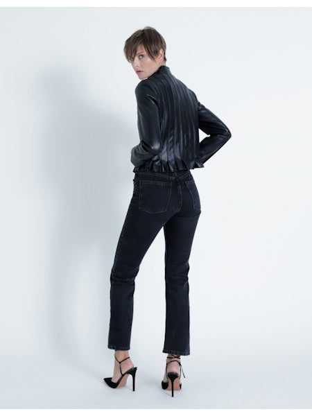 Scarlett Vegan Leather Jacket - Black