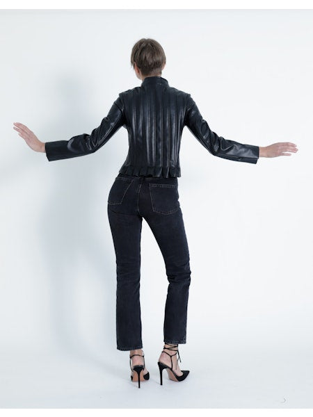 Scarlett Vegan Leather Jacket - Black