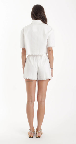 Thale Denim Shorts - White