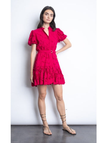 Zuniet Mini Dress - Pink Lace