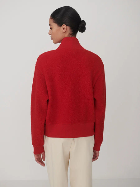 Mumford Half Zip Fleece - Washed Red