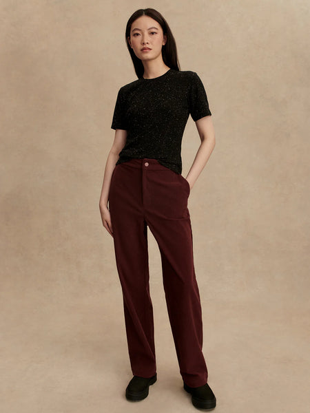 Katrina Fitted Tee - Black/Egret