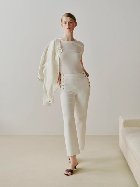Karmine Refined Wide Leg - White Sailor