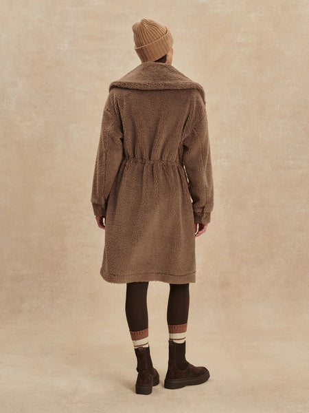 Logan Sherpa Coat - Ash Taupe