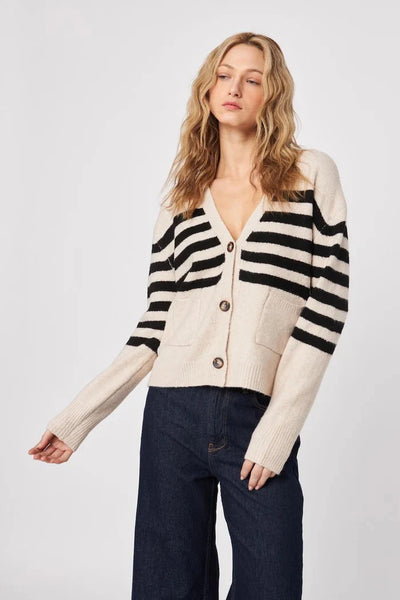 Stanley Cardigan - Nougat Stripe