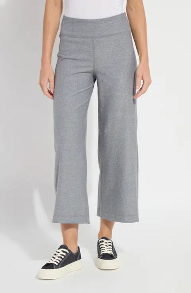 Jovie Reversible Wide Leg Crop Jogger - True Navy/Grey Melange