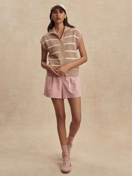 Haney Zip Through Knit - Light Taupe