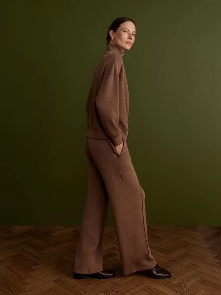 The Wide Leg Pant 30" - Golden Bronze Marl