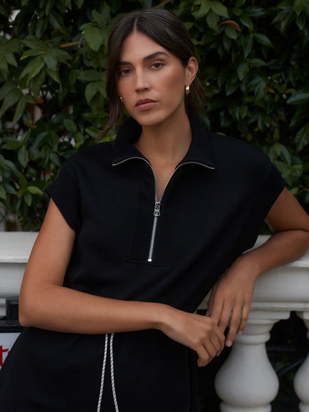 Avaya Half Zip Dress - Black