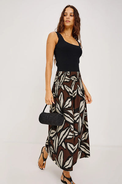 Alessa Skirt - Cocoa Floral