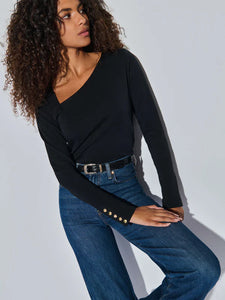 Anita Asymmetrical Top - Jet Black