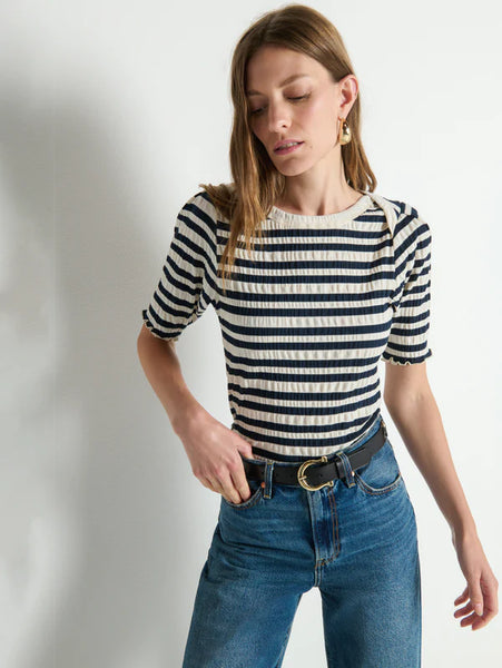 April Envelope Top - Crinkle Stripe