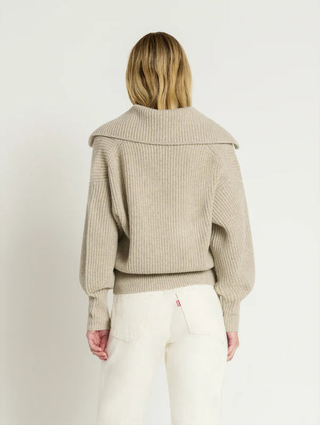 Ashton Collared Pullover - Moonbeam Heather