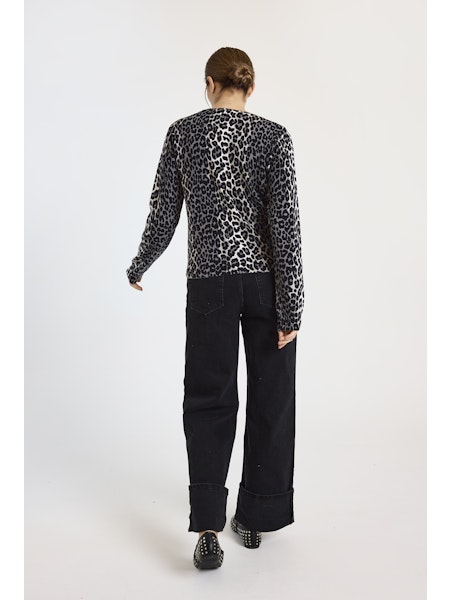 Lydia Leopard Crew - Ivory