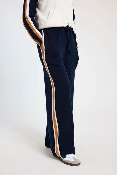 Valerie Stripe Wide Leg Pant - Navy