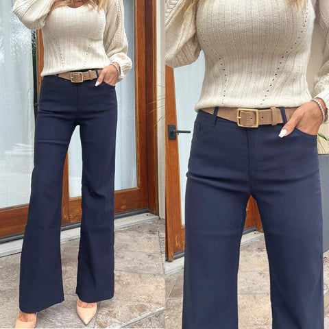 Amy Pant - Navy Stripe